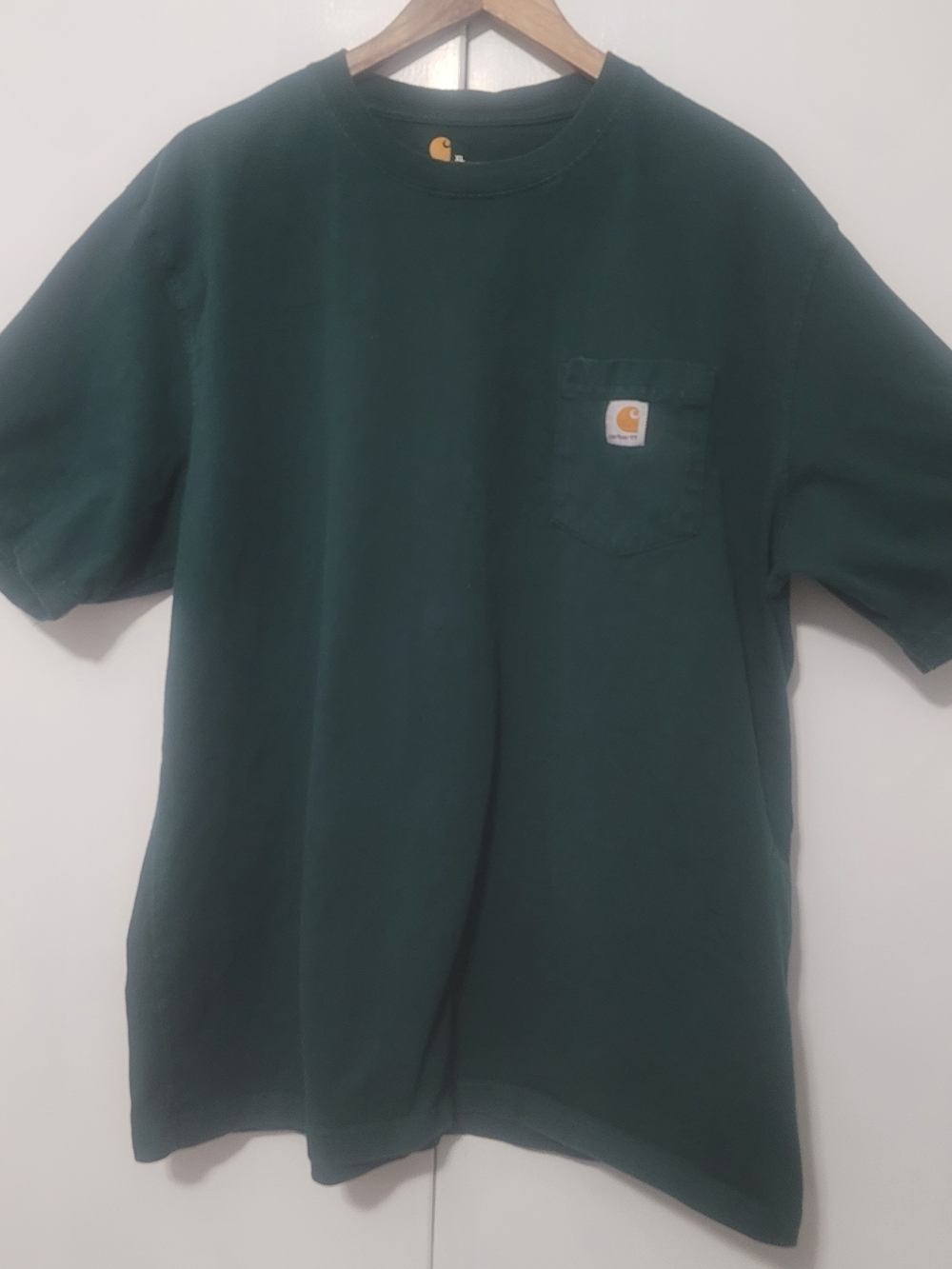 Carhartt Pocket Tee in Dark Green  with Logo
